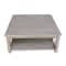 International Concepts Square Hampton  Coffee Table, 36 W, 36 L, 18 in H, Wood, Washed Gray Taupe OT09-70SC - alternate 6